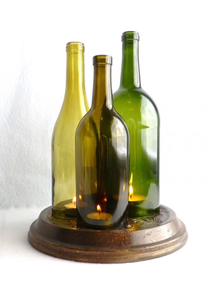 wine bottle art 20 Creative & Inspiring Ideas of How to Recycle Wine Bottles Into Pieces of