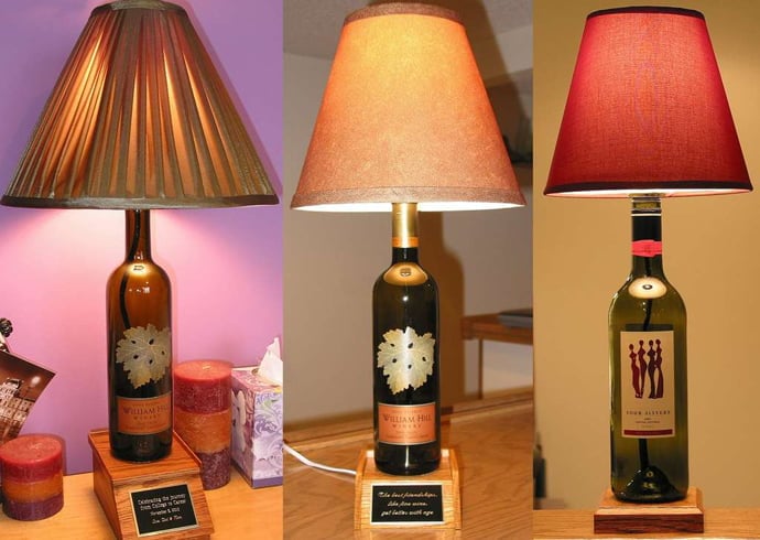 BOTTLE LAMPS wine bottle art 20 Creative & Inspiring Ideas of How to Recycle Wine Bottles Into Pieces of Art homesthetics (26)