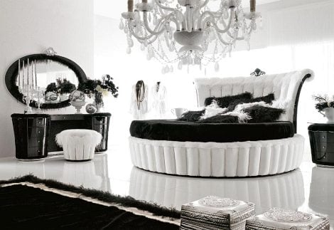 round and circular 19-Creative-Inspiring-Traditional-Black-And-White-Bedroom-Designs-small-bedroom-homesthetics