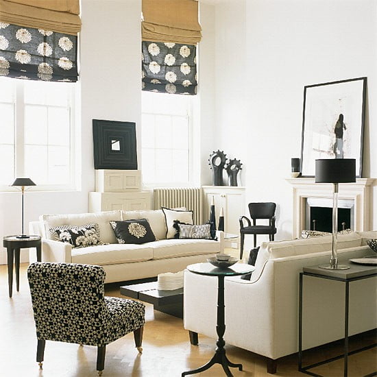 black and white 21 Creative&Inspiring Black And White Traditional Living Room Designs