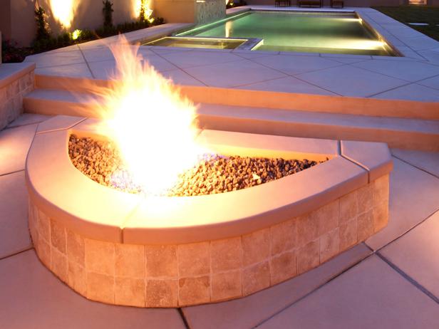 oval shaped fire pit in Backyard Landscaing Ideas-Attractive Fire Pit Designs Homesthetics