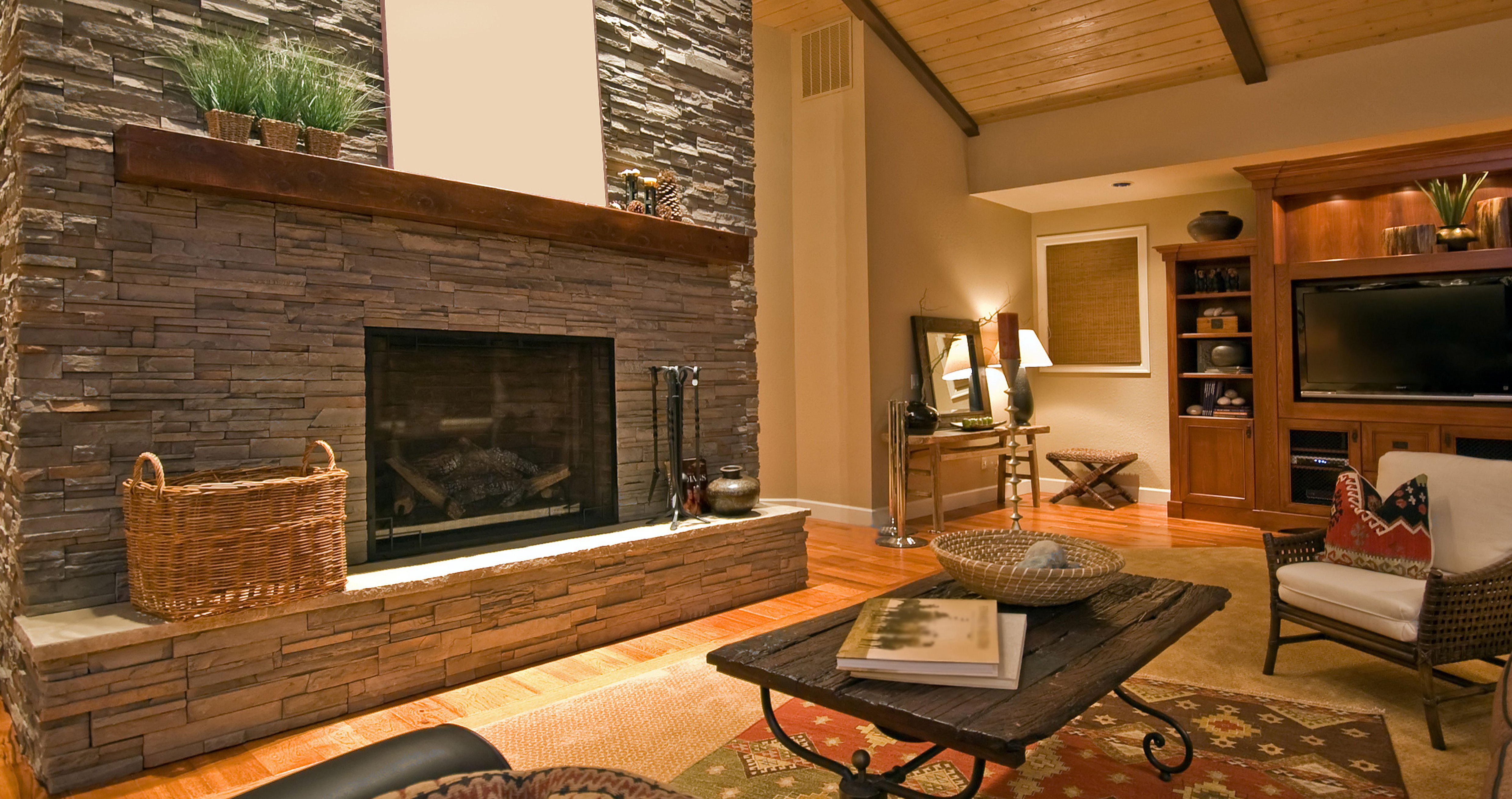 25 Stone Fireplace Designs to Warm your Home 