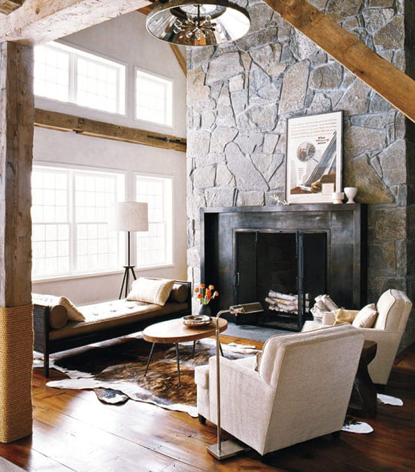 25 Stone Fireplace Designs to Warm your Home 