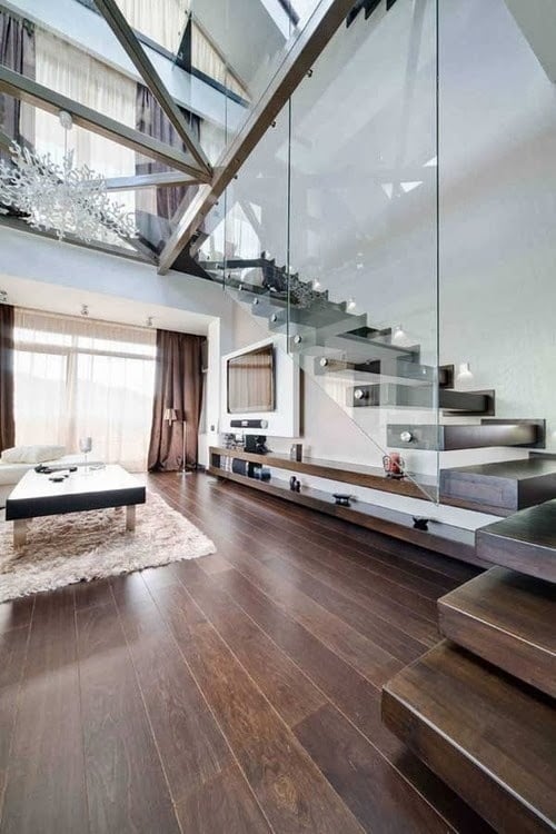 floating Different-Wooden-Types-of-Stairs-for-Modern-Homes