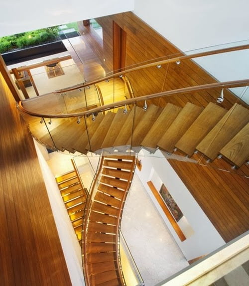 organic double Different-Wooden-Types-of-Stairs-for-Modern-Homes