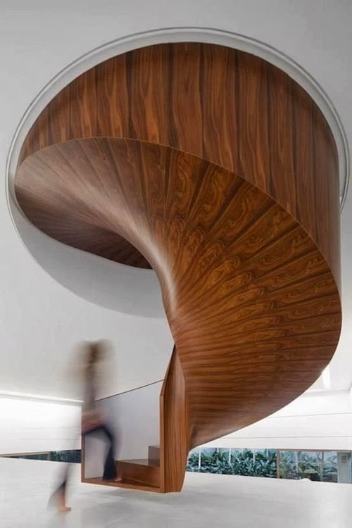 circular Different-Wooden-Types-of-Stairs-for-Modern-Homes