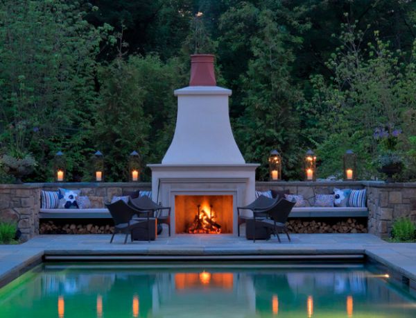 Backyard Landscaping Design Ideas-Amazing near Swimming Pool Fireplaces 