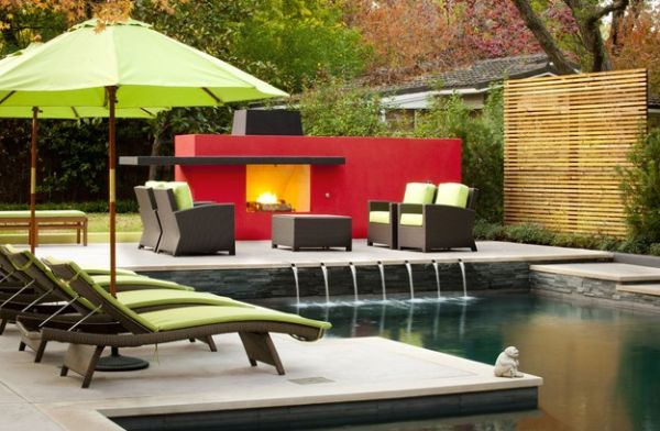 Backyard Landscaping Design Ideas-Amazing near Swimming Pool Fireplaces