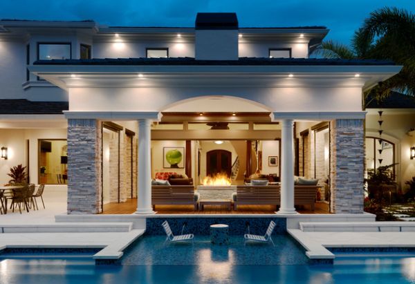 Backyard Landscaping Design Ideas-Amazing near Swimming Pool Fireplaces 