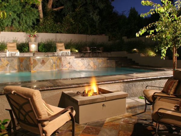 Backyard Landscaping Design Ideas-Amazing near Swimming Pool Fireplaces