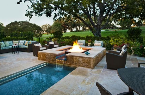 Backyard Landscaping Design Ideas-Amazing near Swimming Pool Fireplaces