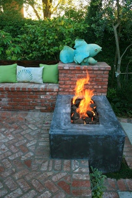 One Piece Fire Pit and Sitting Area