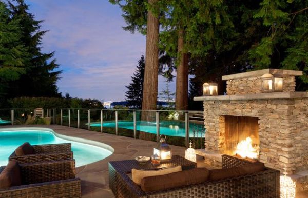 Backyard Landscaping Design Ideas-Amazing near Swimming Pool Fireplaces 