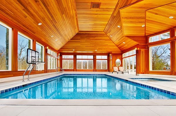 Indoor Pool Offering Warmth and Coziness