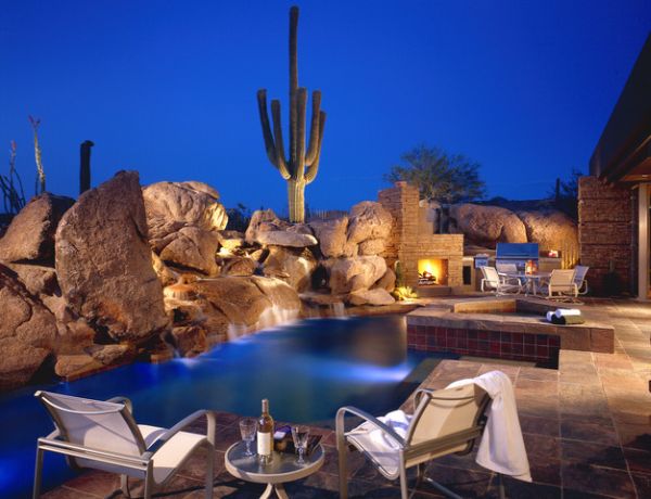 Backyard Landscaping Design Ideas-Amazing near Swimming Pool Fireplaces 