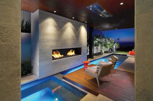 Backyard Landscaping Design Ideas-Amazing near Swimming Pool Fireplaces