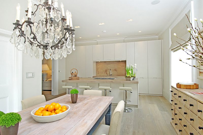 Take Note of How the Apothecary Chest Blends in the Contemporary Kitchen Style