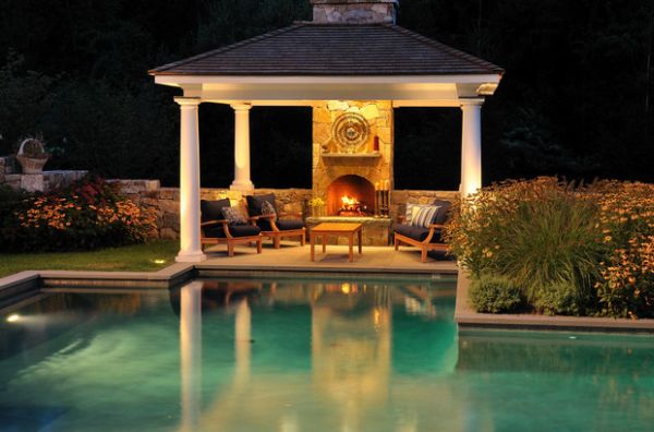 Backyard Landscaping Design Ideas-Amazing near Swimming Pool Fireplaces 