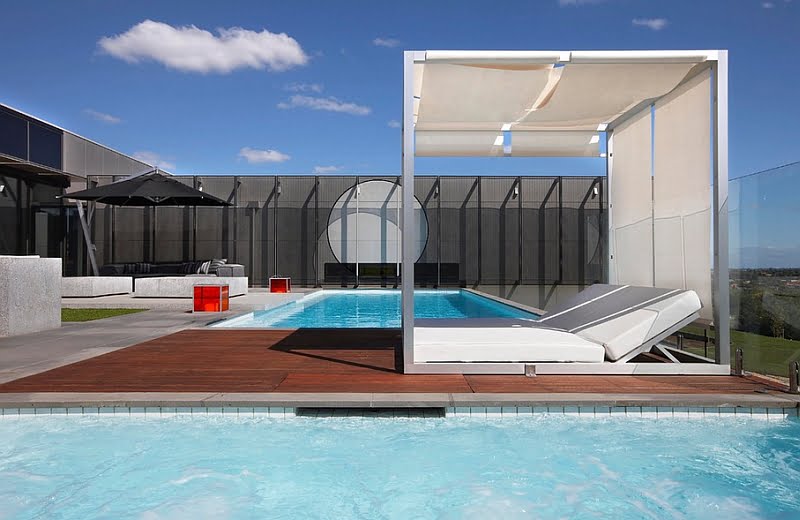 Simple Outdoor Bed by The Pool Deck