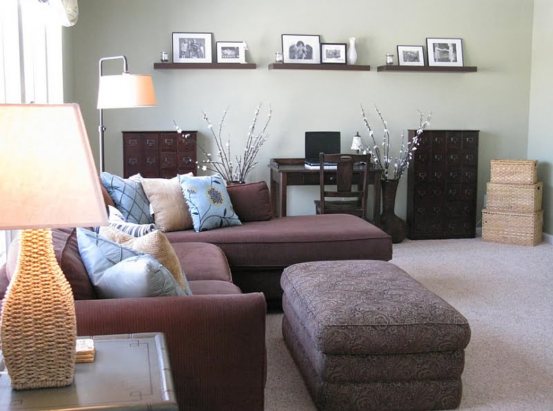 Double Apothecary Chests in a Contemporary Living Room Design