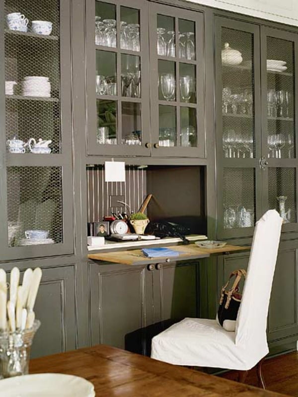 Simple Grey Kitchen Desk