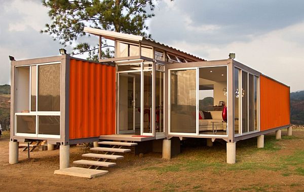 Access Into an Elevated Container Home