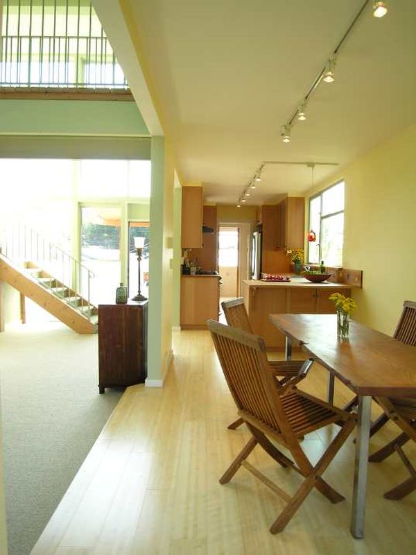 Living Room Area in a Stacked Shipping Container House