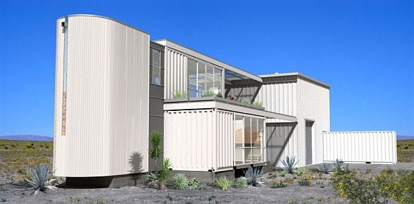 Container Home Located in the Mojave Desert