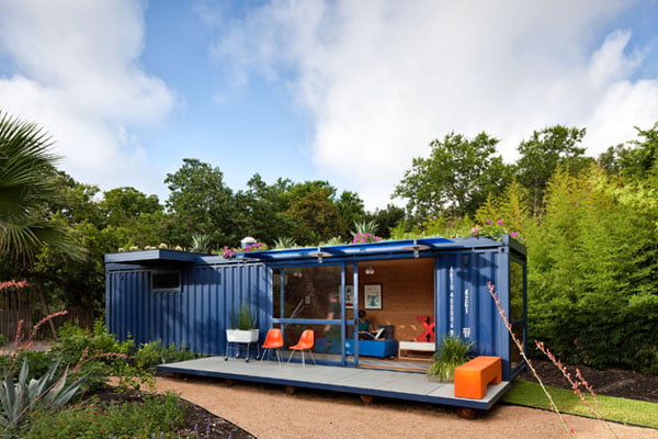 Shipping Container Guest House Envisioned by Poteet Architects