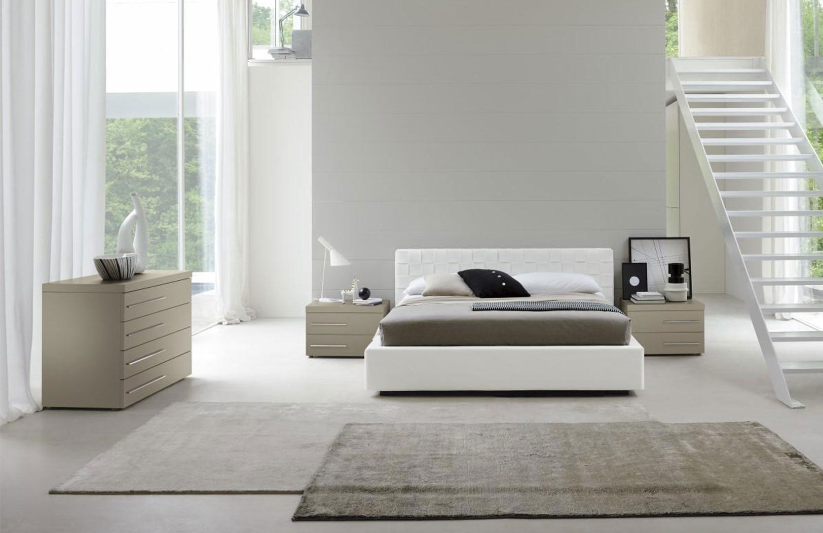White bedroom design idea modern