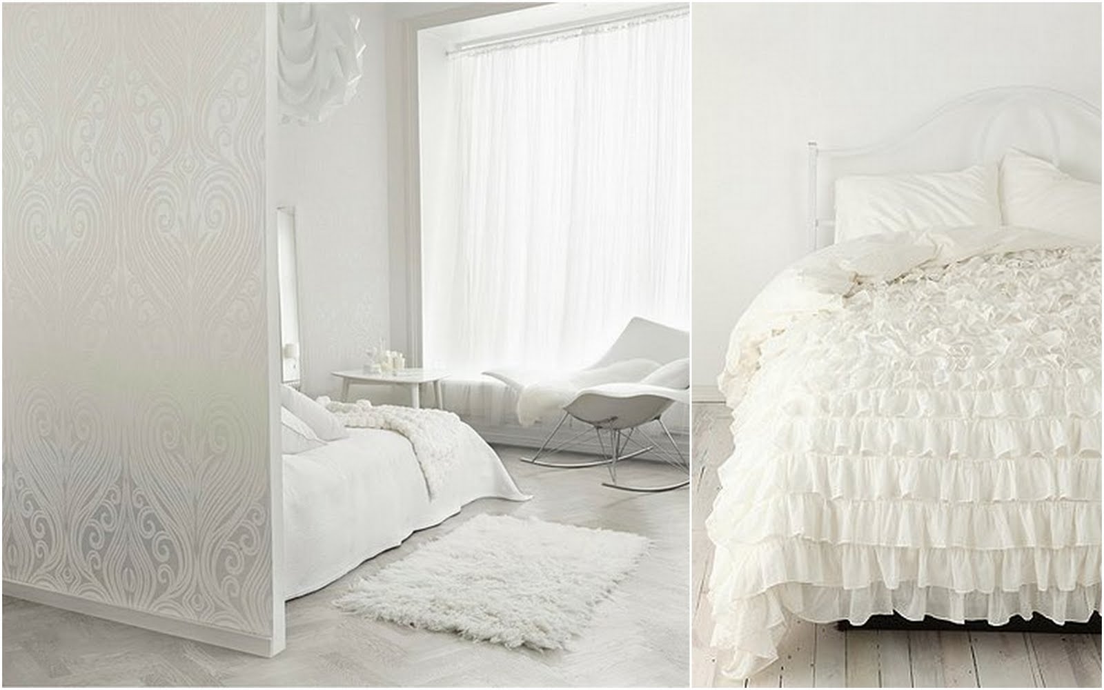 White bedroom design idea girly