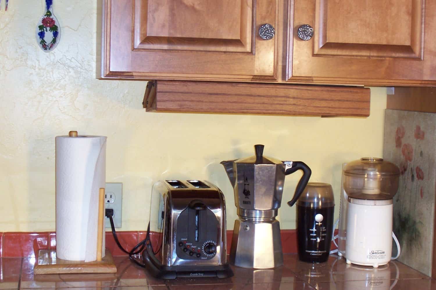 Handmade Hardwood Under Cabinet Mounted Spice Rack (2)