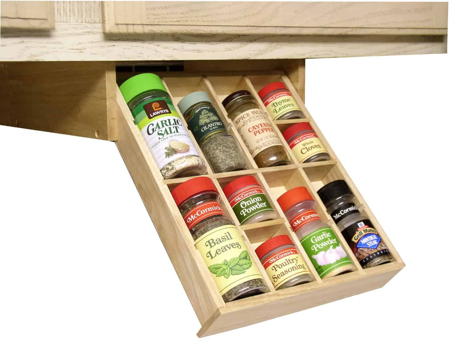 Hardwood Under Cabinet Organizer1