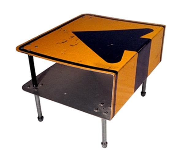 Repurpose Old Objects as Road Signs Into Tables