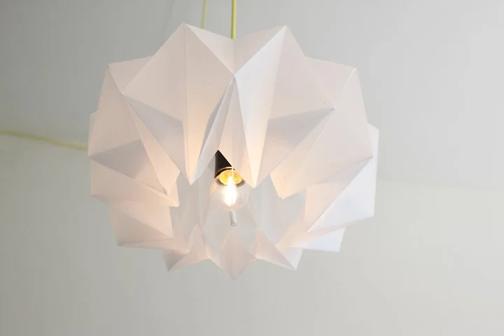 11. Origami paper lamp
