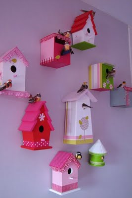 DIY Paper Birdhouses With Template Included Below