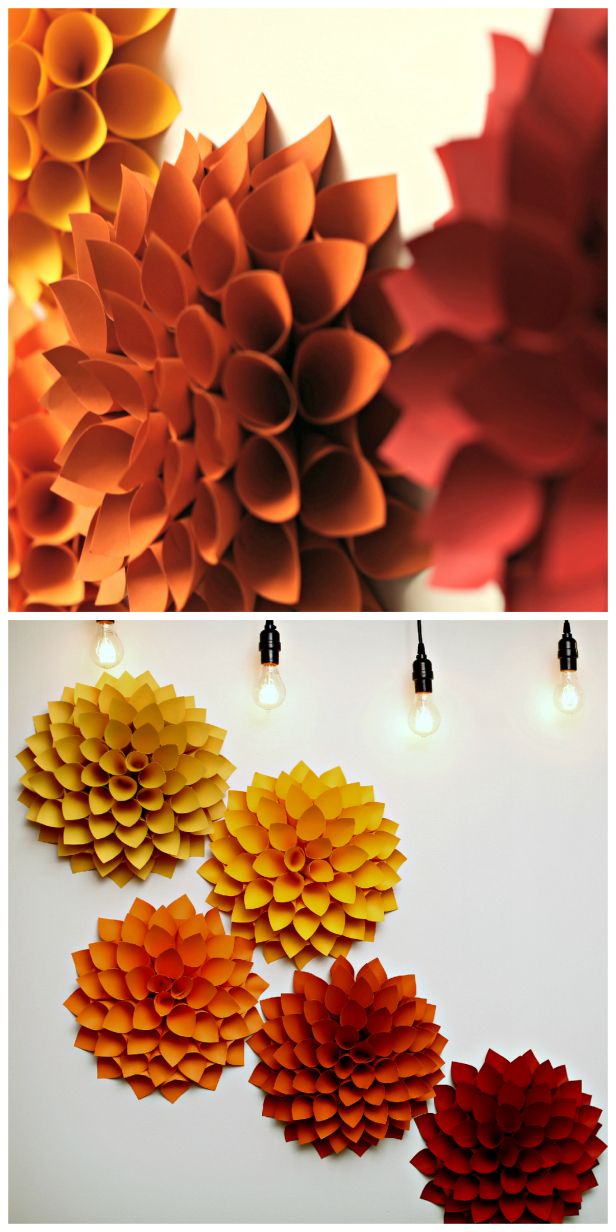 Natural Motifs Expressed in Colors and Creativity Through a DIY Wall Paper Project