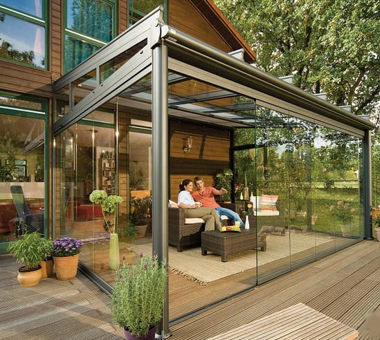metal and glass extension in Backyard Landscaping Ideas-Patio Design Ideas Homesthetics