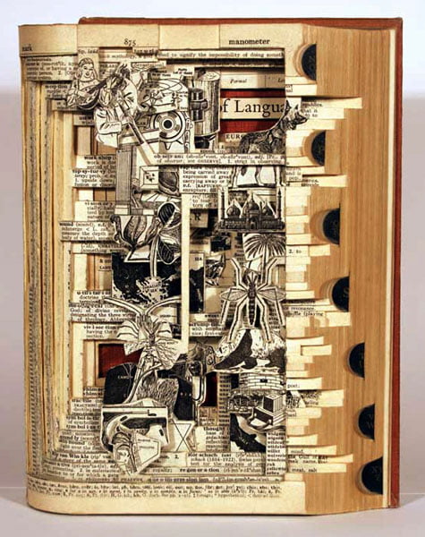 Brian Dettmer Paper Art in Book Sculptures