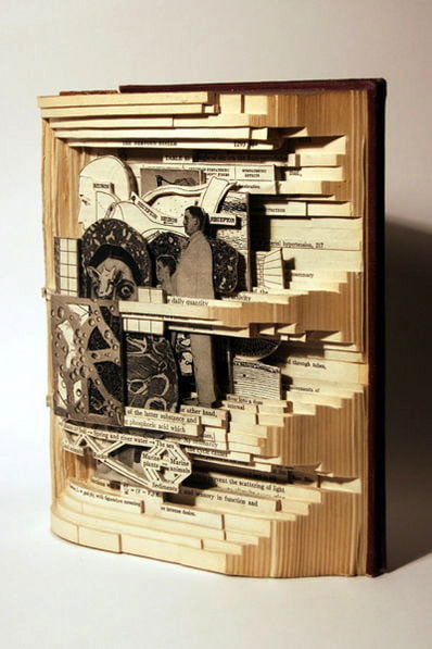 Brian Dettmer Paper Art in Book Sculptures