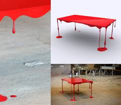 36. The paint dripping table