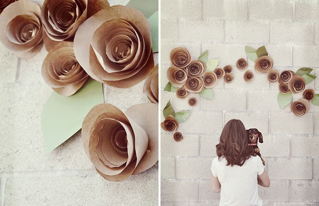 9. PAPER ROSE WALL DECOR