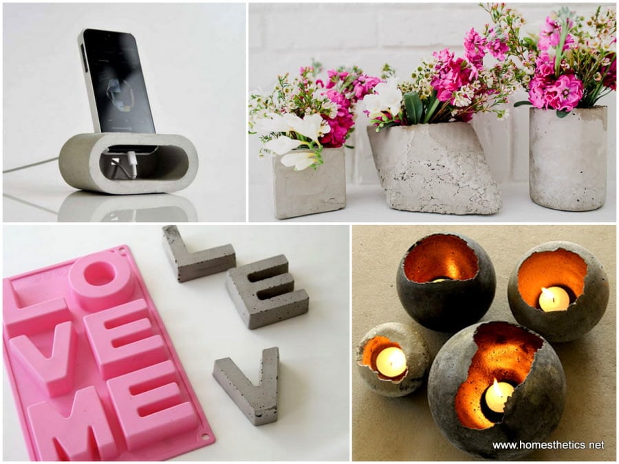 20 Cute Easy Fun DIY Cement Projects For Your Home