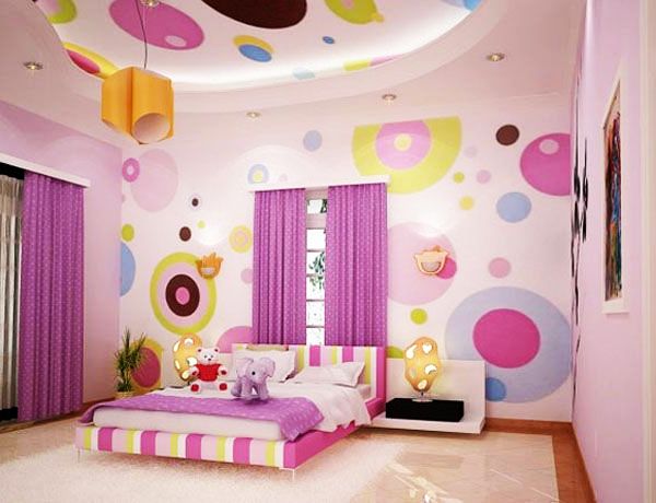 Immersive Bubbles Colors in a Teenage Bedroom