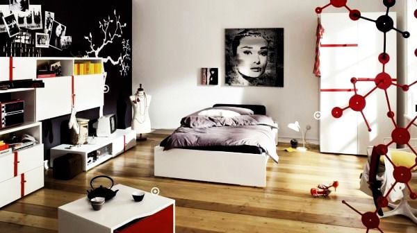 Modern Simplicity Exuded by In This Teenage Bedroom Design