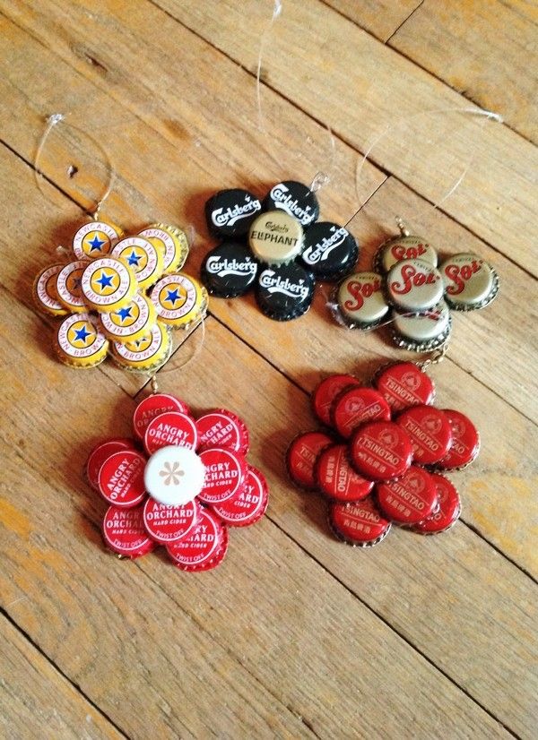 crafts with beer bottle tops