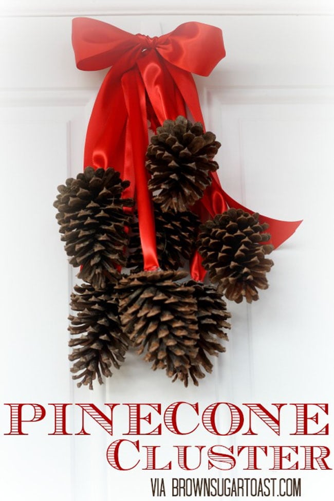 Simple Pinecone Door Ornament Welcoming Guests