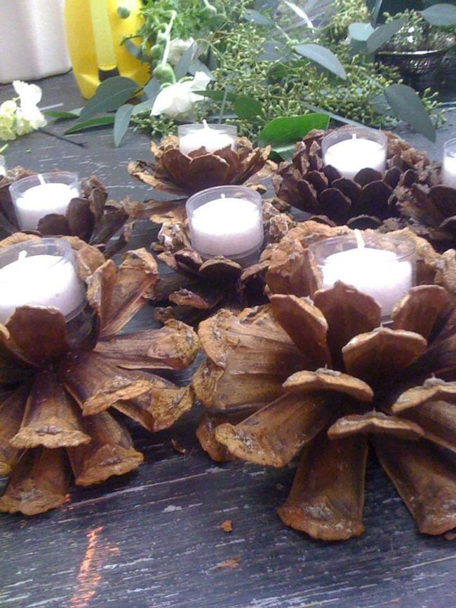 Pinecone Votives