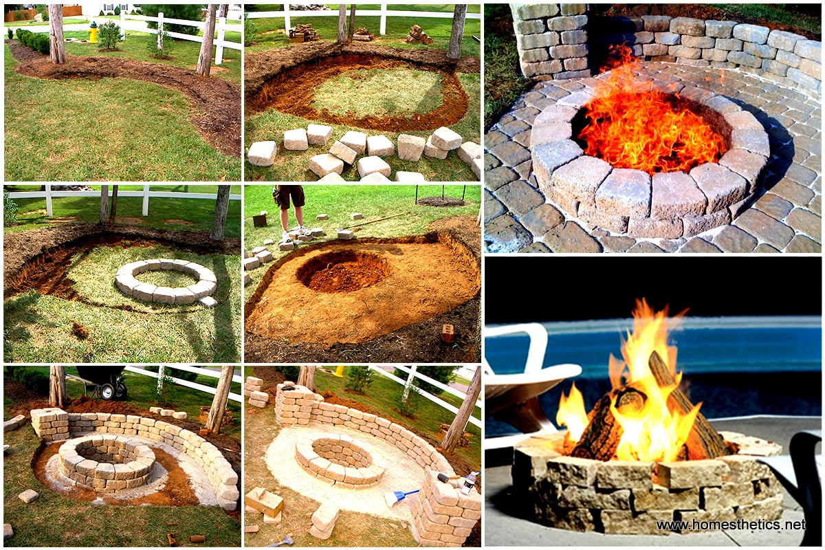 1. build  a fire pit at home