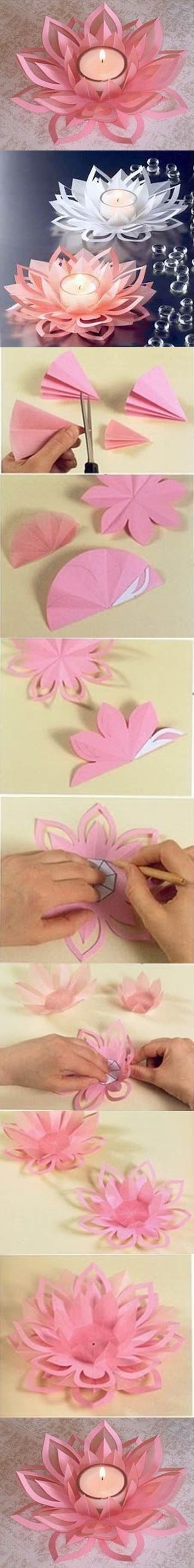 DIY Paper Lotus Candlestick-homesthetics (1)